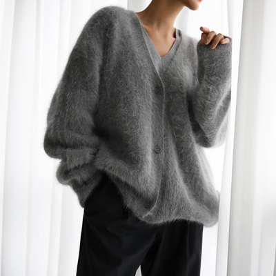 Athena - SOLID KNITTED CARDIGAN