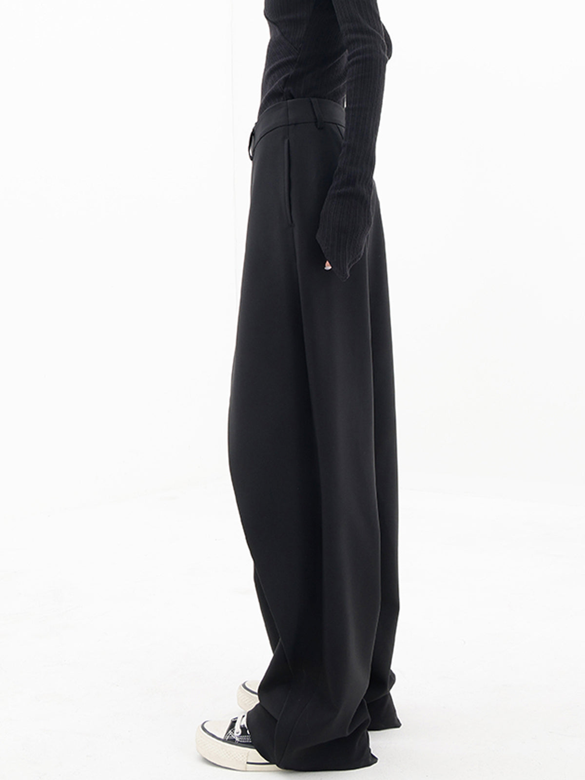 Asymmetrical Baggy Wide Leg Pants